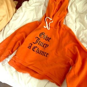 Juicy couture Logo crop hoodie! Size small.